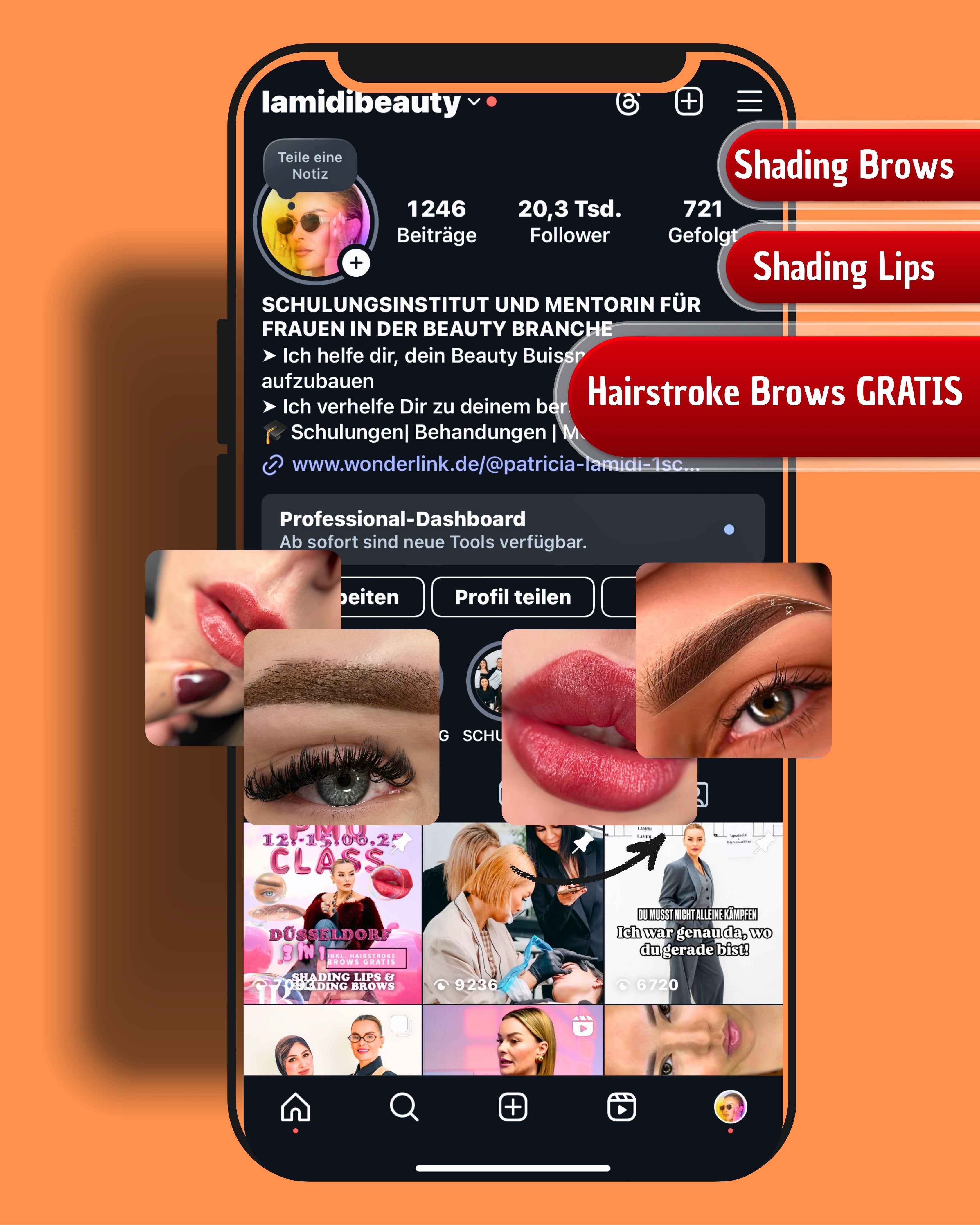 3-in-1 Schulung – Shading Lips, Shading Brows & Hairstroke Brows GRATIS